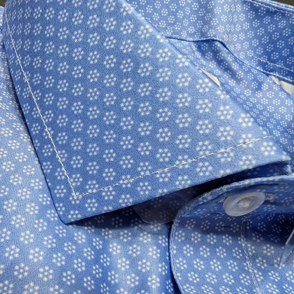 Collars & Co Featherweight Dress Collar Blue Grove Flex Polo Shirt XL Relaxed - Picture 4 of 11